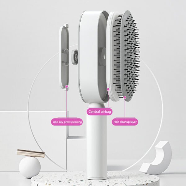 Self Cleaning Hair Brush For Women One-key Cleaning Hair Loss Airbag Massage Scalp Comb Anti-Static Hairbrush - Image 9